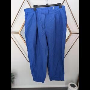 H&M Linen Blend Pants / Trousers, Cobalt Blue, size 16